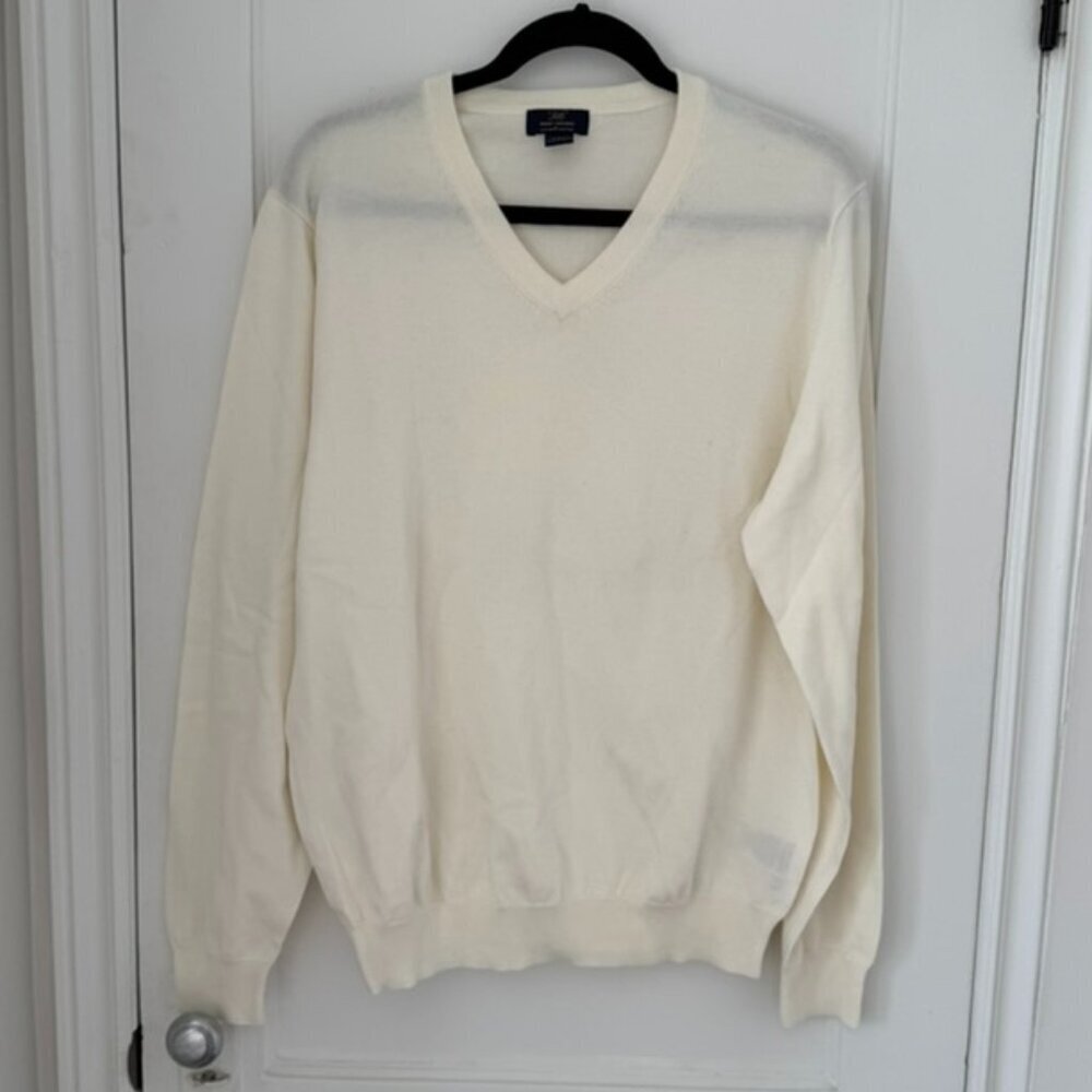 Brooks Brothers Cream Crewneck Sweater